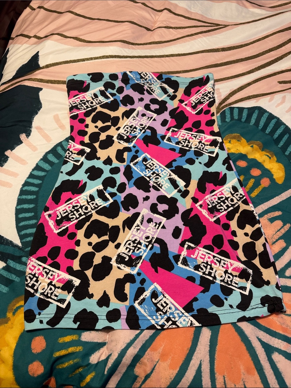 Jersey Shore Multicolor Animal Print Mini Dress